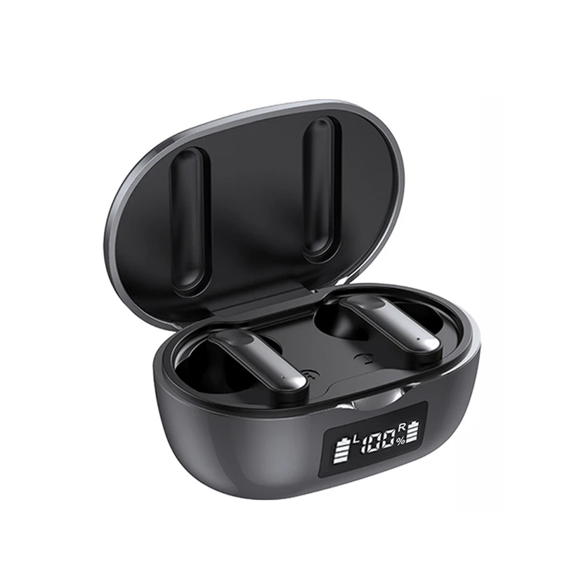 2021 factory new wireless headset digital display TWS binaural 5.0 Type-C interface
2021 factory new wireless headset digital display TWS binaural 5.0 Type-C interface