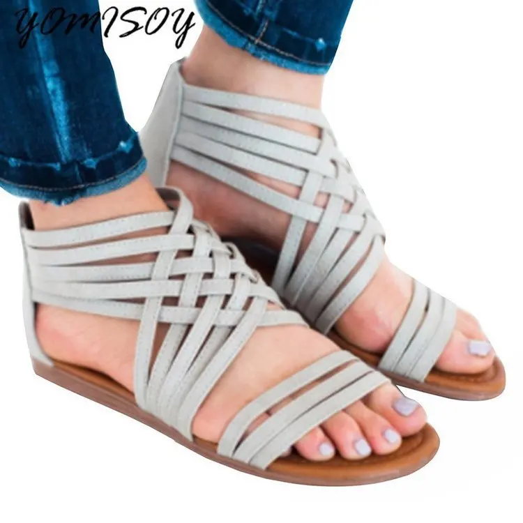 2021 Summer new women's sandals retro flat back zipper sandals large size 35-43 sandals wholesale
2021 Summer new women's sandals retro flat back zipper sandals large size 35-43 sandals wholesale