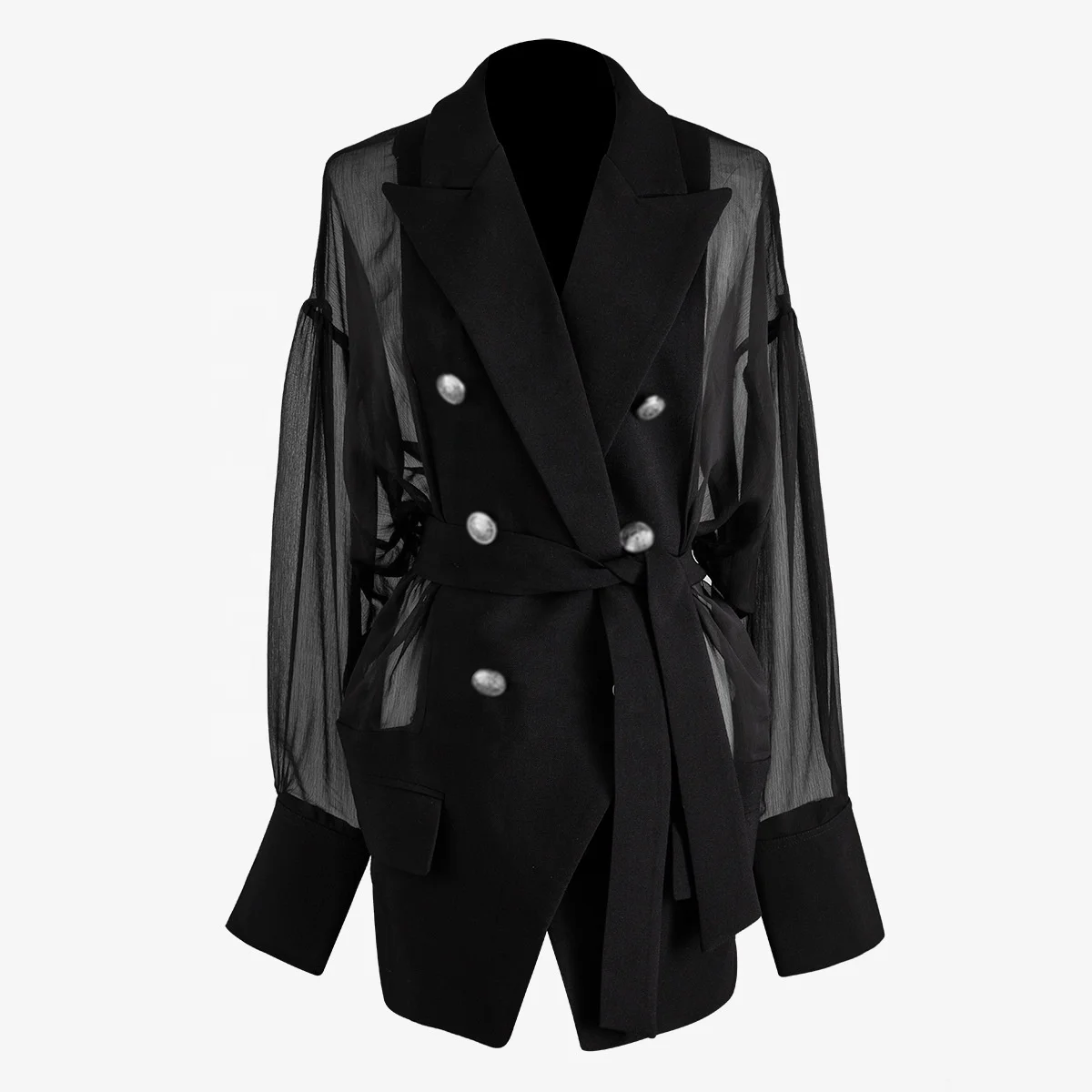 TWOTWINSTYLE Casual Patchwork Mesh Blazer Women Lantern Long Sleeve High Waist Lace Up Fashion blazer 2021 short set Ladies Wome
TWOTWINSTYLE Casual Patchwork Mesh Blazer Women Lantern Long Sleeve High Waist Lace Up Fashion blazer 2021 short set Ladies Wome