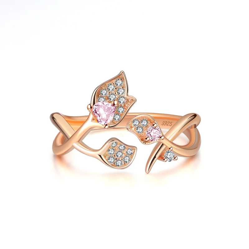 RINNTIN EQR03 Real 925 Sterling Silver Flower Shape Jewelry Wholesale Rose Gold Adjustable Ring
RINNTIN EQR03 Real 925 Sterling Silver Flower Shape Jewelry Wholesale Rose Gold Adjustable Ring