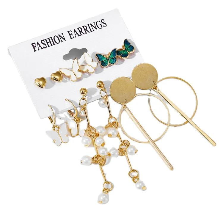 2021 trendy long hoop white small butterfly pearl gold filled plated earrings jewelry set, As the picturs
2021 trendy long hoop white small butterfly pearl gold filled plated earrings jewelry set, As the picturs