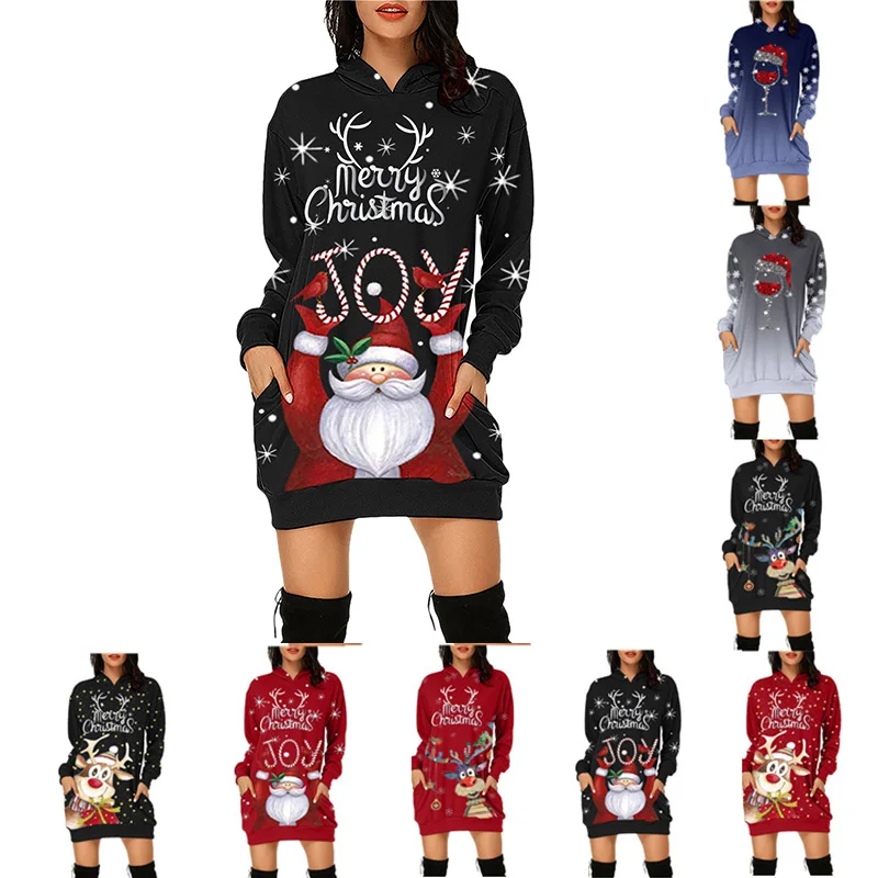 CHD0006W Women Sweatshirt New Christmas Dress Pocket Print Long Sleeve Printed Straight Hoodie Mini Loose Festival Party Dresses
CHD0006W Women Sweatshirt New Christmas Dress Pocket Print Long Sleeve Printed Straight Hoodie Mini Loose Festival Party Dresses