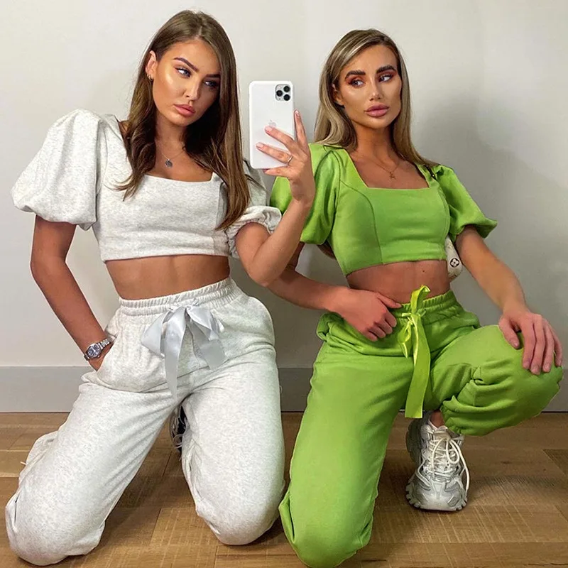 New Arrival 2020 Fall Women's Lantern Sleeve Square Neck T-Shirt 2 Piece Sets High Waist Corset Trousers Casual Suit
New Arrival 2020 Fall Women's Lantern Sleeve Square Neck T-Shirt 2 Piece Sets High Waist Corset Trousers Casual Suit