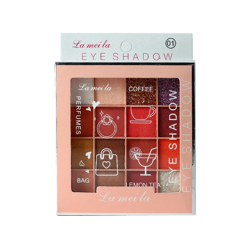 16 Colors Eyeshadow Palette Glitter Eye Shadow Waterproof Highliter Makeup Cosmetics Eyeshadow Palette, Radiant/Matte/Glitter
16 Colors Eyeshadow Palette Glitter Eye Shadow Waterproof Highliter Makeup Cosmetics Eyeshadow Palette, Radiant/Matte/Glitter