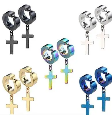 Valentines Day 1Pc Simple Fashion Cross Stainless Steel Hoop Earrings for Men Women, Steel,black,gold,blue
Valentines Day 1Pc Simple Fashion Cross Stainless Steel Hoop Earrings for Men Women, Steel,black,gold,blue