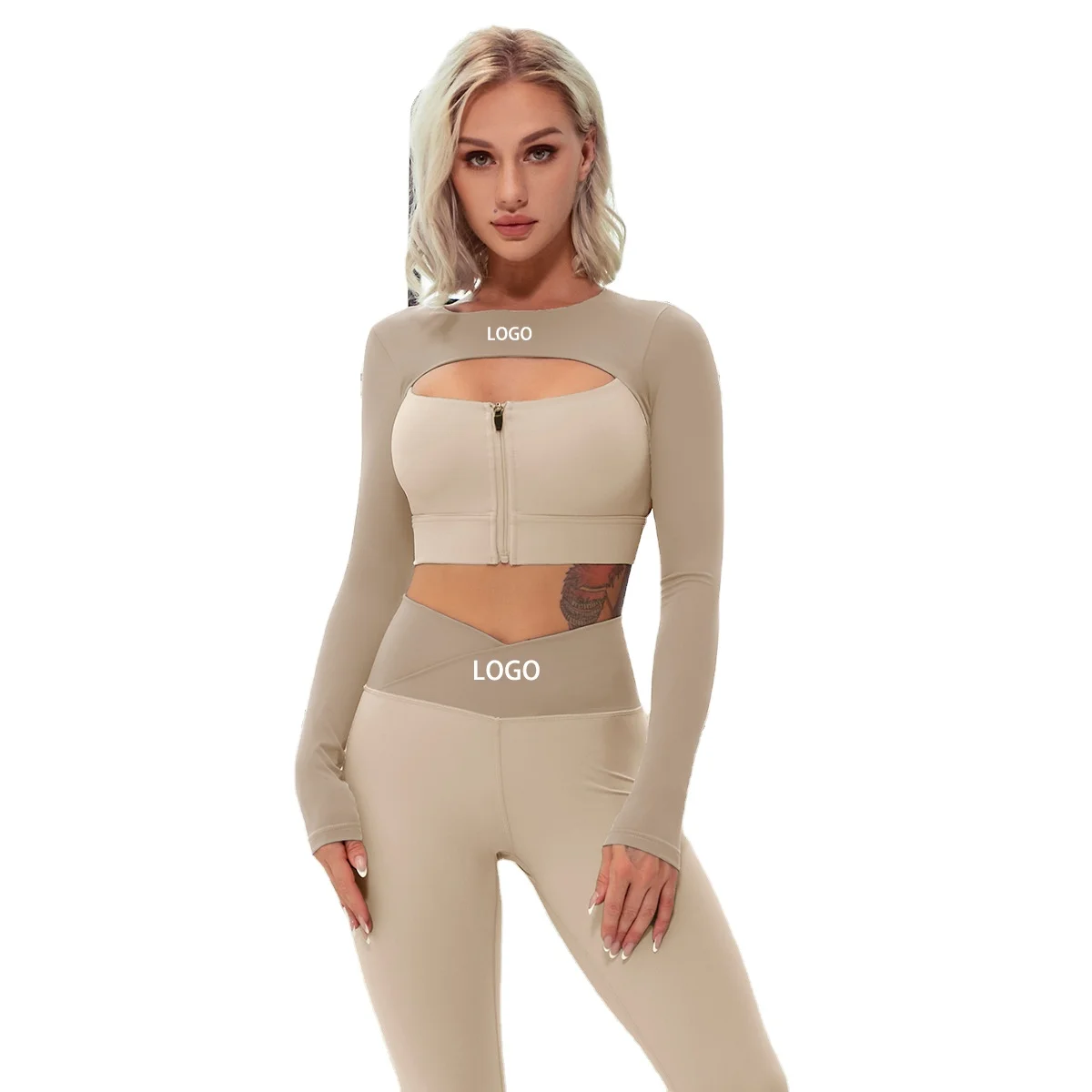 2 Pieces custom women long sleeve fitness sporty Work Out Apparel Women wholesale Girls workout Sport Bra yoga tops
2 Pieces custom women long sleeve fitness sporty Work Out Apparel Women wholesale Girls workout Sport Bra yoga tops