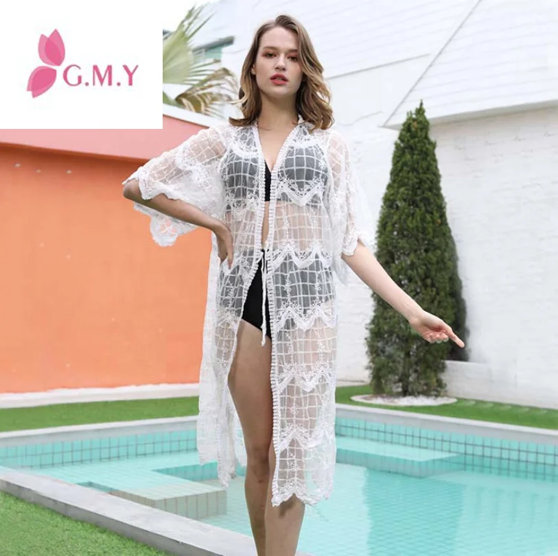 Drop ship 2020 Summer New Arrival Design Women Floral Embroidery Beachwear Bikini Sunscreen Cover up, White
Drop ship 2020 Summer New Arrival Design Women Floral Embroidery Beachwear Bikini Sunscreen Cover up, White