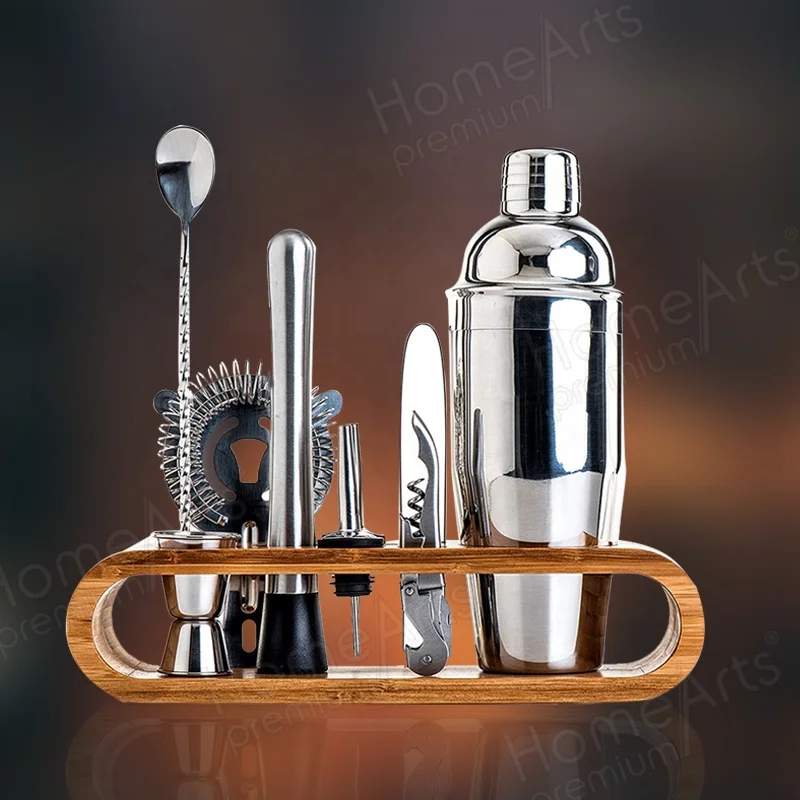 Bar Accessories Professional Bar Tools set Bartender Kit with wood stand Bar Tools Cocktail Shaker, Sliver
Bar Accessories Professional Bar Tools set Bartender Kit with wood stand Bar Tools Cocktail Shaker, Sliver