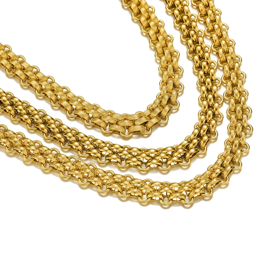 1 Meter Stainless Steel Vertical Stripe Gridding Braided Chains for DIY Hiphop Jewelry Necklace Bracelet Findings Wholesale
1 Meter Stainless Steel Vertical Stripe Gridding Braided Chains for DIY Hiphop Jewelry Necklace Bracelet Findings Wholesale