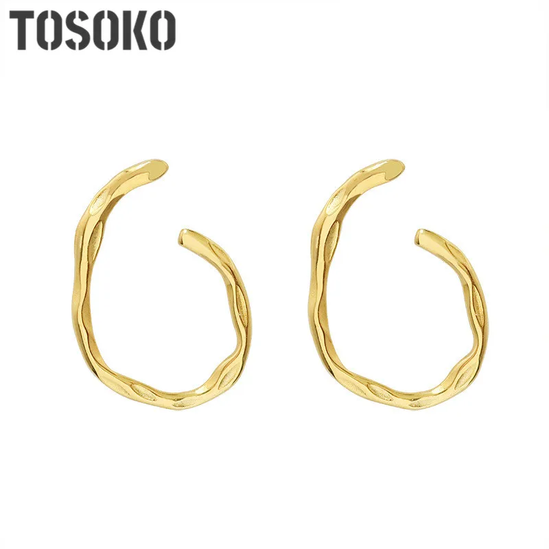 Stainless Steel Jewelry Wavy Geometric Hoop Earrings Fashion Women's Earrings BSF319
Stainless Steel Jewelry Wavy Geometric Hoop Earrings Fashion Women's Earrings BSF319