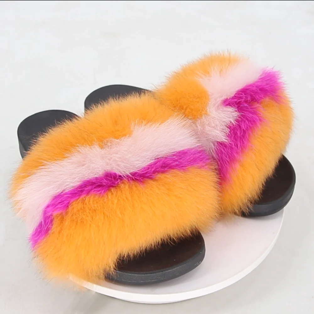 QIUCHEN QC1802 PVC Rainbow Women Fluffy Real Fox Fur Sandals Slide Custom Logo Thick Fur Luxury Slippers, Over 50 colors
QIUCHEN QC1802 PVC Rainbow Women Fluffy Real Fox Fur Sandals Slide Custom Logo Thick Fur Luxury Slippers, Over 50 colors