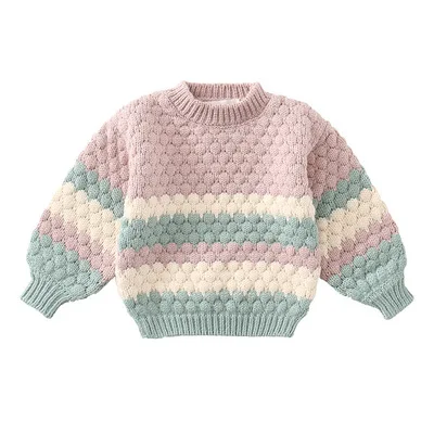 factory wholesale Girls sweater children's Korean girl rainbow striped bottoming cotton knitted sweater
factory wholesale Girls sweater children's Korean girl rainbow striped bottoming cotton knitted sweater