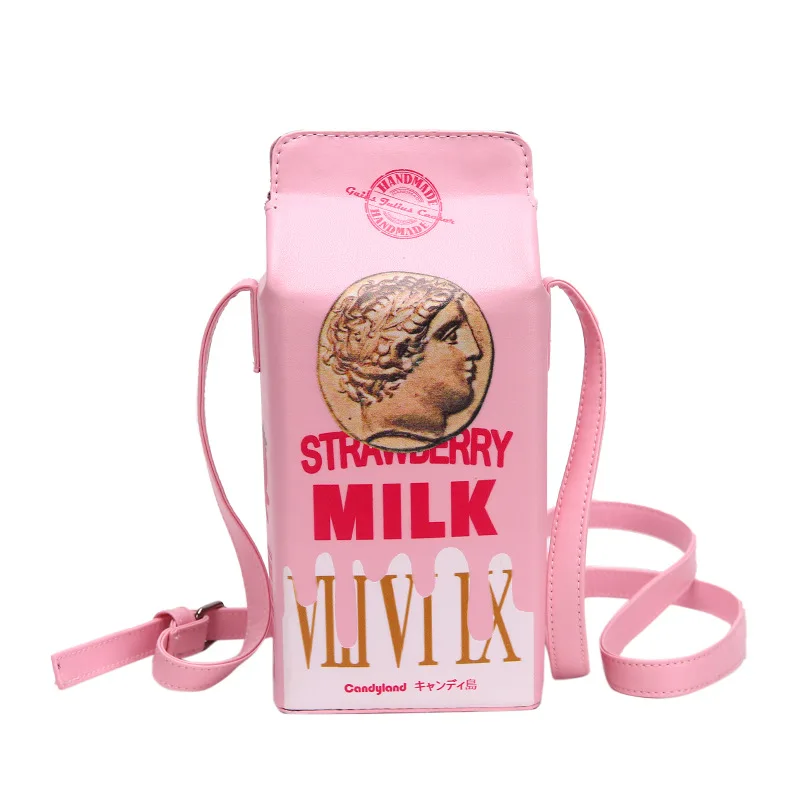 Valentines Gift Fashion Lovely Sweet Funny Personality Strawberry Chocolate Milk Carton Biscuit PU Sling Shoulder Messenger Bag
Valentines Gift Fashion Lovely Sweet Funny Personality Strawberry Chocolate Milk Carton Biscuit PU Sling Shoulder Messenger Bag