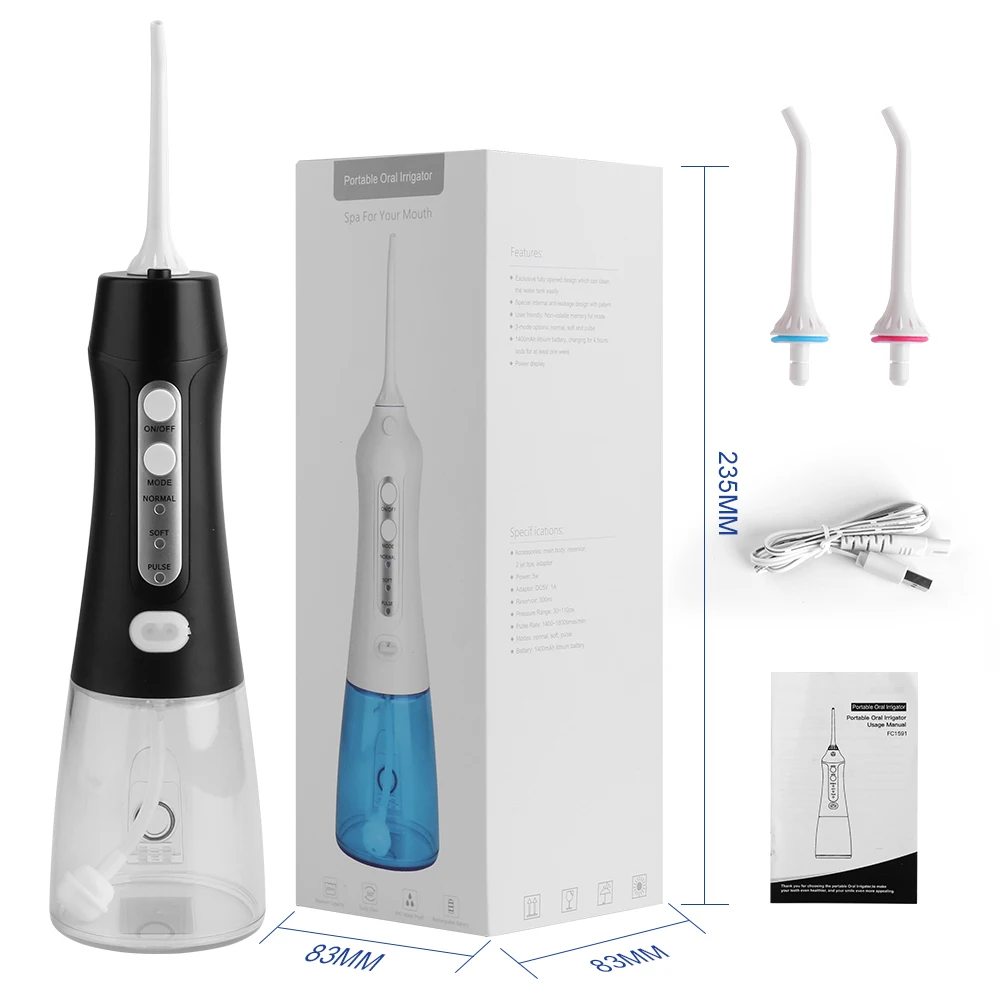 

Oral cleaning Water Flosser USB Rechargeable Portable Dental Water Jet Floss 5 Modes Waterproof Teeth Cleaner