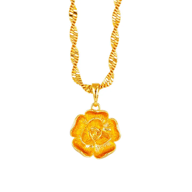 24K Gold Necklace Pendants for Women Classic Chinese Style Flower Pendant Fine Jewelry Charms for Wedding Gifts (Without Chain) 
24K Gold Necklace Pendants for Women Classic Chinese Style Flower Pendant Fine Jewelry Charms for Wedding Gifts (Without Chain)