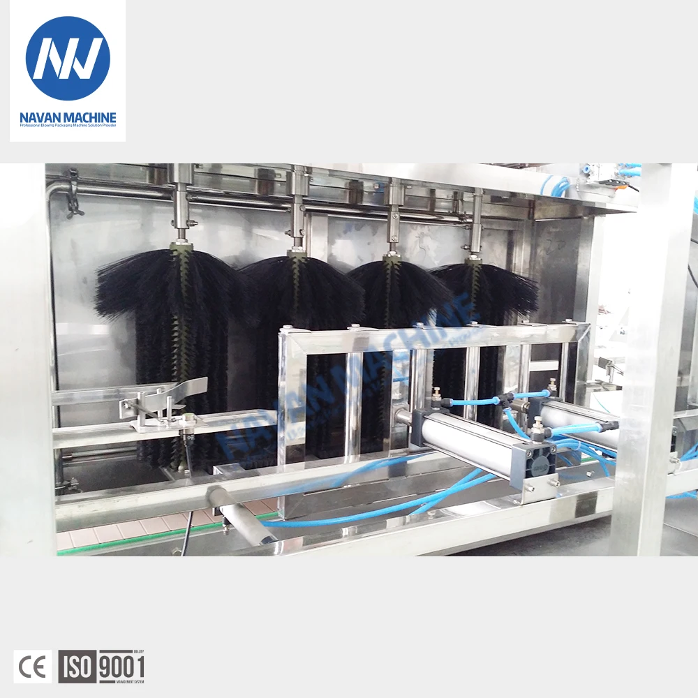 Automatic 5 Gallon Plastic Barrel Water Filling Machine Brush Cap Capping Production Line for Juice Bottles Core PLC Components details