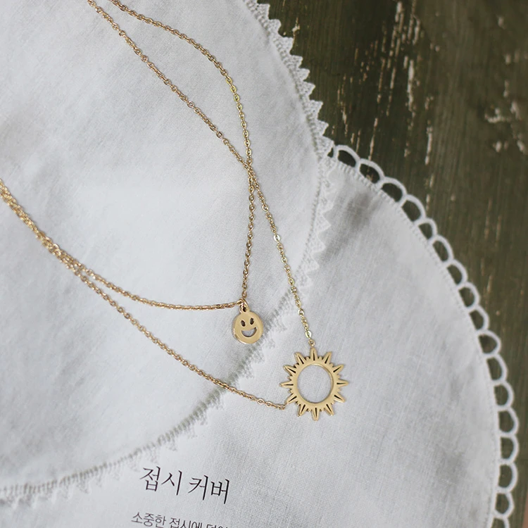 Funny smiley face sunflower meme mood necklace double layer necklace stainless steel pandantif collier for girls teens, Optional as picture,or customized
Funny smiley face sunflower meme mood necklace double layer necklace stainless steel pandantif collier for girls teens, Optional as picture,or customized