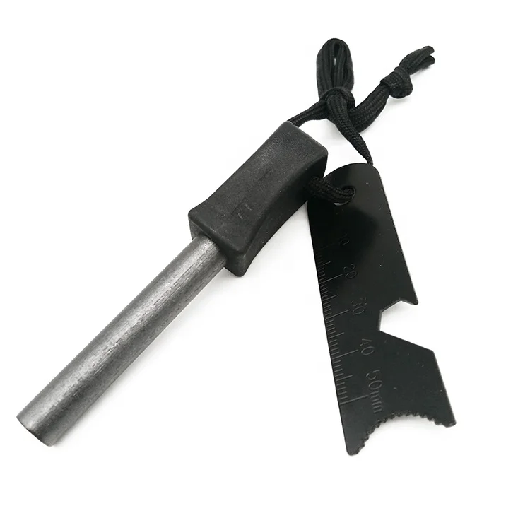 outdoor survival camping flint stone 8mm fire starter metal portable fire starter, Black
outdoor survival camping flint stone 8mm fire starter metal portable fire starter, Black
