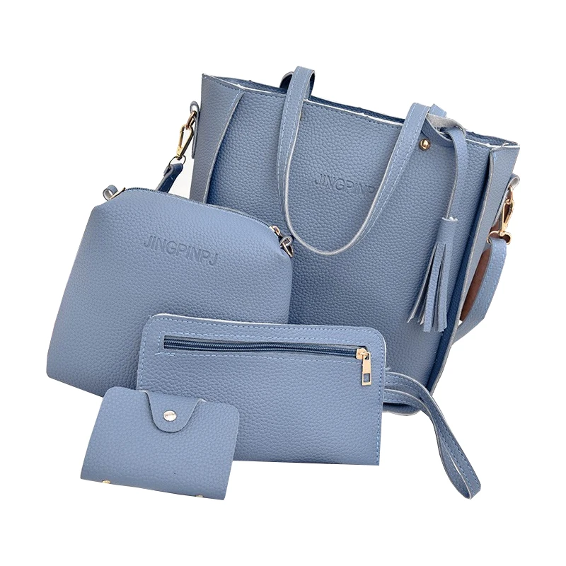 Hot sale 4 pieces pu leather bag set tote messager crossbody purse purses and handbags for women, Natural
Hot sale 4 pieces pu leather bag set tote messager crossbody purse purses and handbags for women, Natural