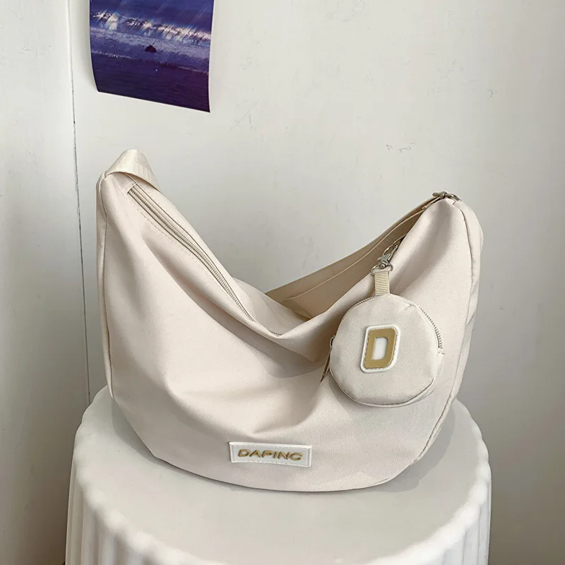 Fashion 2 In 1 Dumpling Sling Bag Large Capacity Bag Women'S Single Shoulder Bag Students Messenger Nylon Cloth
Fashion 2 In 1 Dumpling Sling Bag Large Capacity Bag Women'S Single Shoulder Bag Students Messenger Nylon Cloth