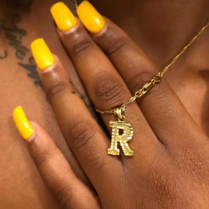 Ins 18K Real Gold Plated Thin Link Chain Letter Necklace Custom 26 A To Z Letter Alphabet Pendant Necklace For Women
Ins 18K Real Gold Plated Thin Link Chain Letter Necklace Custom 26 A To Z Letter Alphabet Pendant Necklace For Women