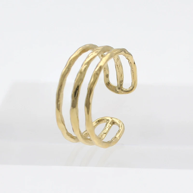 Circles Finger Rings For Women Party Jewelry Stainless Steel Gold Color Resizable Ring for Femme In-furnace plating
Circles Finger Rings For Women Party Jewelry Stainless Steel Gold Color Resizable Ring for Femme In-furnace plating