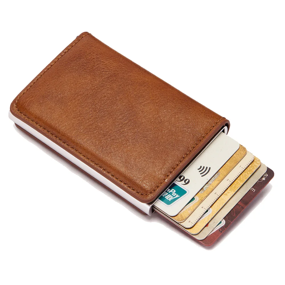 Credit card holder carbon PU Leather Wallet Aluminum Automatic Mini Wallet With Back Pocket ID Card RFID Blocking purse
Credit card holder carbon PU Leather Wallet Aluminum Automatic Mini Wallet With Back Pocket ID Card RFID Blocking purse