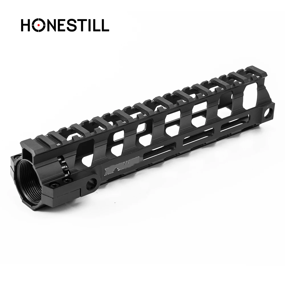 9" Free Floating Handguard Rail System M Lok Hole CNC Aluminum Ultra Lightweight Handguard Airsoft M4 AEG with Barrel Nut Hu, Black anodized
9" Free Floating Handguard Rail System M Lok Hole CNC Aluminum Ultra Lightweight Handguard Airsoft M4 AEG with Barrel Nut Hu, Black anodized