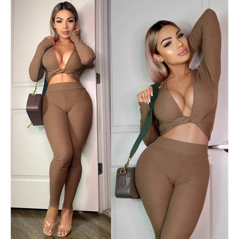 ZC H3C40176 2020 Fall Casual Bicycle Sports Yoga V-neck Lace-up Long-sleeve Crop Tops Slim Trousers Knit Two Piece Set
ZC H3C40176 2020 Fall Casual Bicycle Sports Yoga V-neck Lace-up Long-sleeve Crop Tops Slim Trousers Knit Two Piece Set
