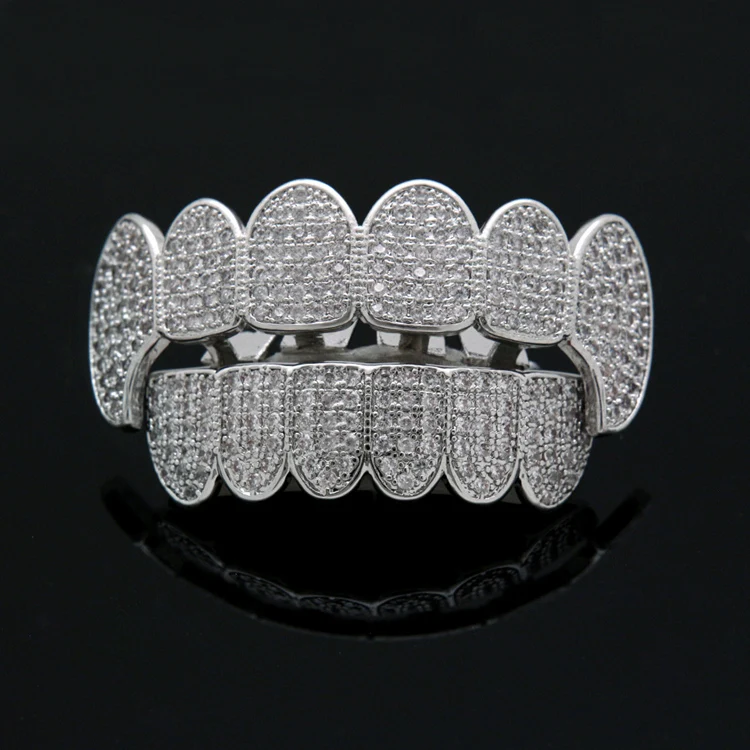 Wholesale Diamond Iced Out Grills Teeth Gold Bling Bling CZ Hip Hop Teeth Grills, Golden/silver
Wholesale Diamond Iced Out Grills Teeth Gold Bling Bling CZ Hip Hop Teeth Grills, Golden/silver