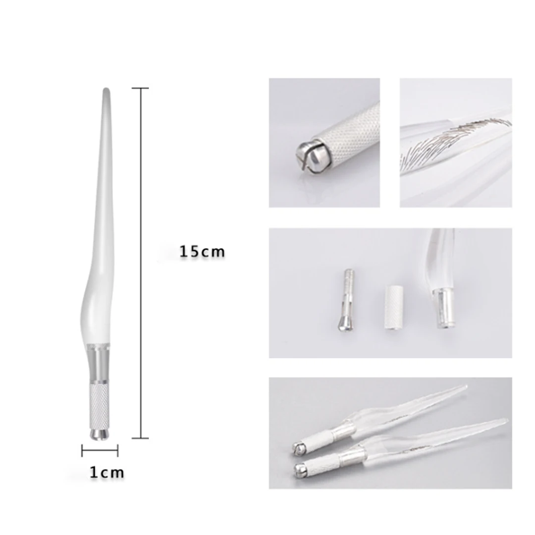 15cm Transparent Plastic Microblading Tattoo Pen for Easy Operation Permanent Makeup