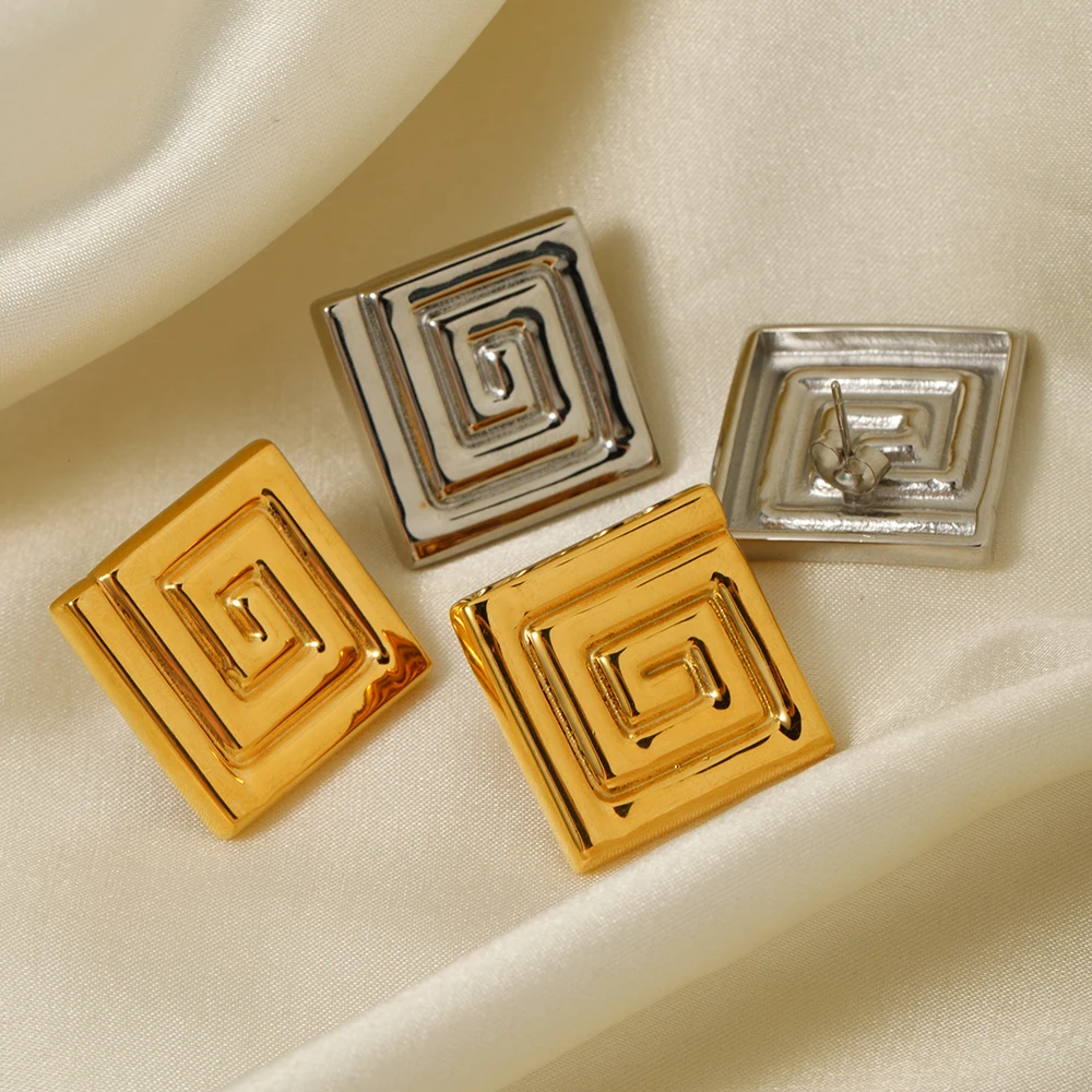 J&D New Arrival Chunky Stainless Steel Minimalist Geometric Spiral Stud Gold Plated Earrings Women Jewelry
J&D New Arrival Chunky Stainless Steel Minimalist Geometric Spiral Stud Gold Plated Earrings Women Jewelry
