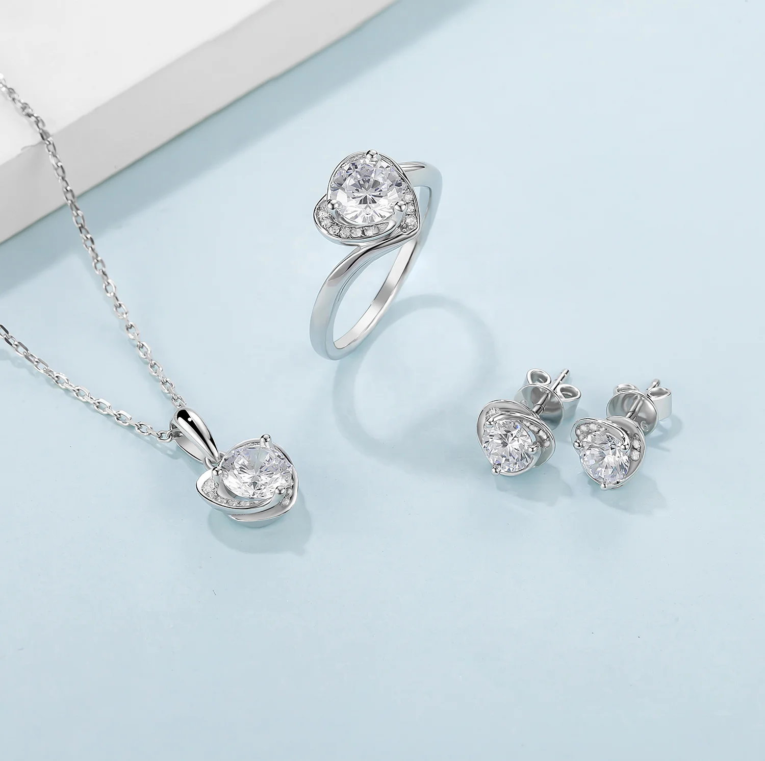 Abiding 925 Sterling Silver Heart Love Moissanite Diamond Ring Pendant Necklace Bridal Jewelry Sets For Women Wedding
Abiding 925 Sterling Silver Heart Love Moissanite Diamond Ring Pendant Necklace Bridal Jewelry Sets For Women Wedding