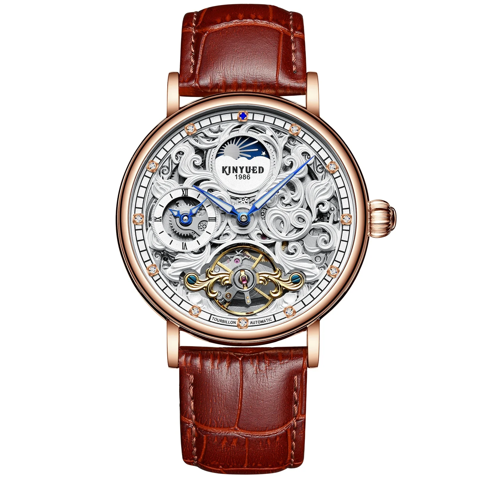 KINYUED in stock embossed surface men watches in wristwatches waterproof Tourbillon movement mechanical Fashion Leather
KINYUED in stock embossed surface men watches in wristwatches waterproof Tourbillon movement mechanical Fashion Leather
