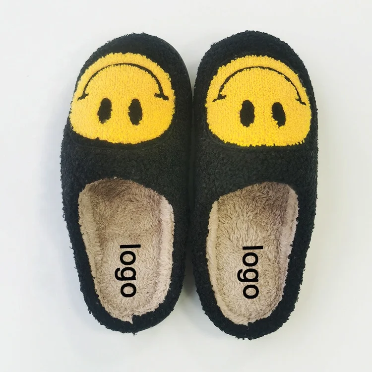 2023 Wholesale black Cute Smile Slippers Smile Face Pattern Slides Ladies Winter Indoor Flat Warm Happy Face House Slippers
2023 Wholesale black Cute Smile Slippers Smile Face Pattern Slides Ladies Winter Indoor Flat Warm Happy Face House Slippers