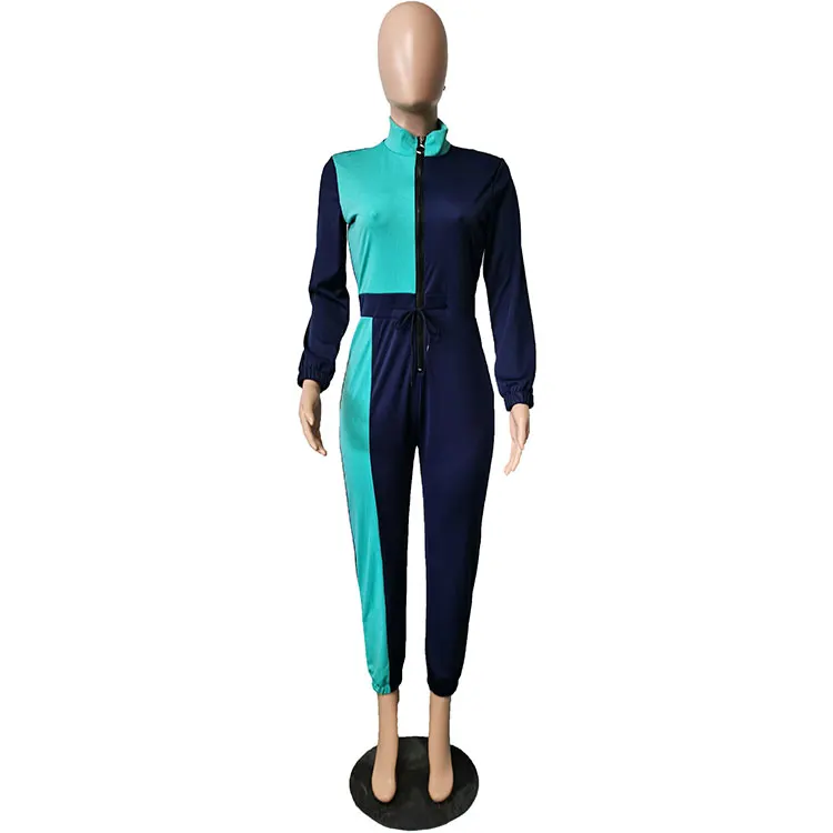 Stocking Women Drawstring Waist Zipper Front Color Blocked Jogger Pant Casual Jumpsuits
Stocking Women Drawstring Waist Zipper Front Color Blocked Jogger Pant Casual Jumpsuits