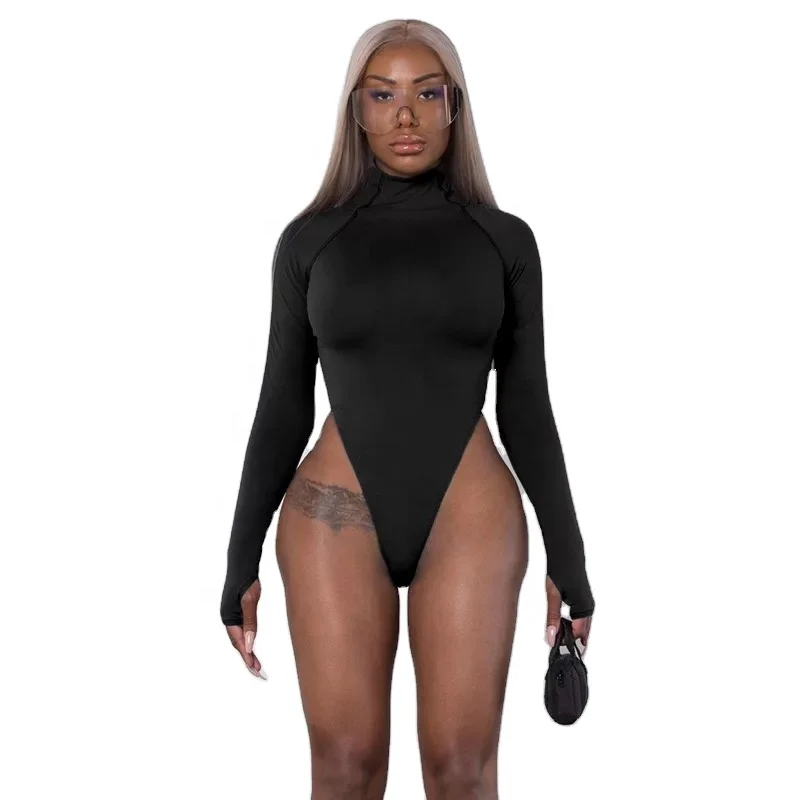 2021 High Quality Sexy One Piece Solid Color Long Sleeve Turtleneck Jumpsuit Bodysuits For Women, Customized color
2021 High Quality Sexy One Piece Solid Color Long Sleeve Turtleneck Jumpsuit Bodysuits For Women, Customized color