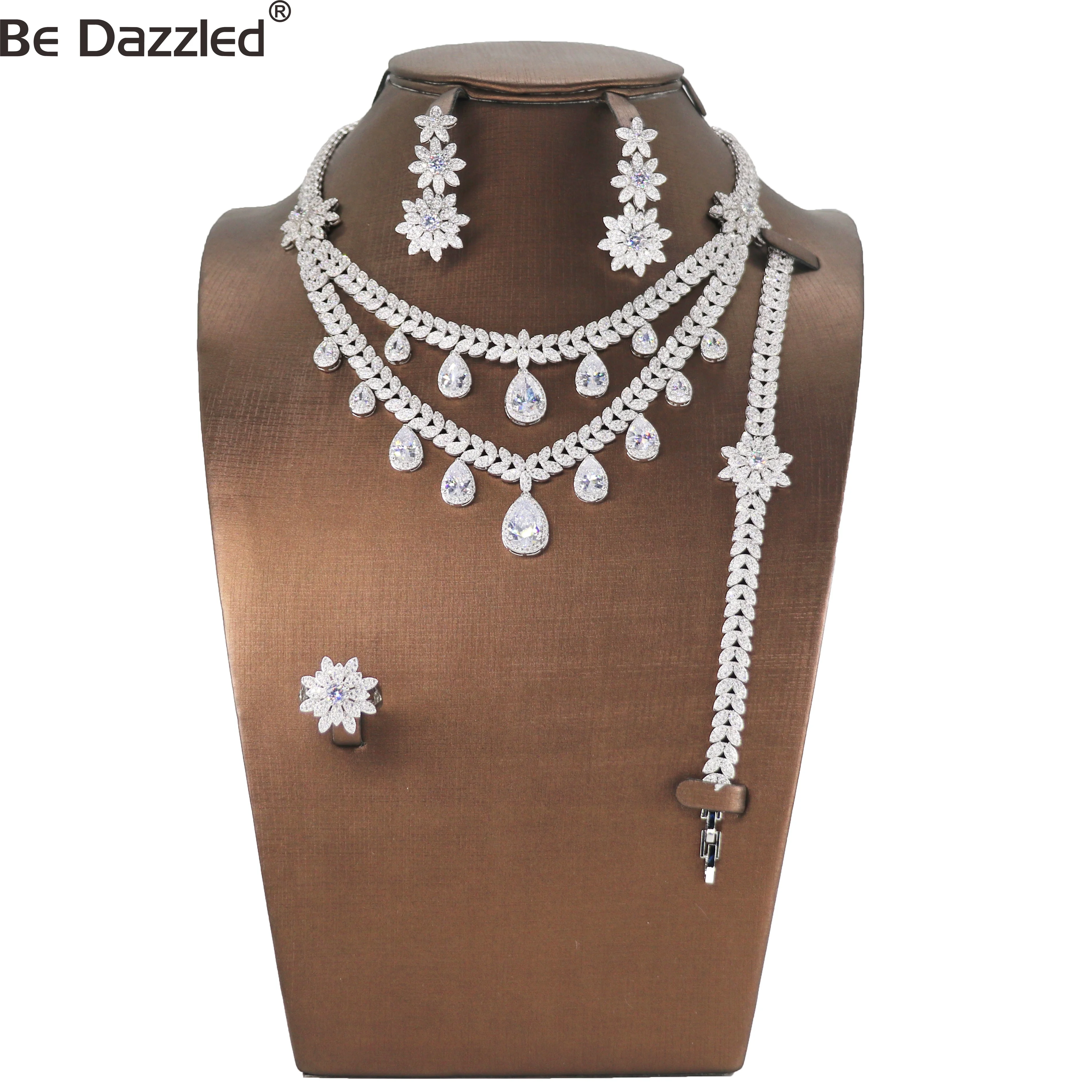 2020 Wholesale Luxury Rhodium Plated Jewelry Zircon Two Chain Earring Ring Necklaces Set For Women Bridal Jewelry Set
2020 Wholesale Luxury Rhodium Plated Jewelry Zircon Two Chain Earring Ring Necklaces Set For Women Bridal Jewelry Set