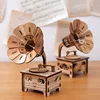 Creative wooden DIY phonograph music box