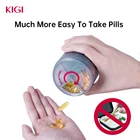 KIGI Weekly/Monthly Medical Smart Large Round Plastic Custom One Week 7 Days Pill Box