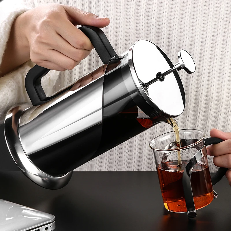 New Design 304 Stainless Steel Filter Screen Coffee Maker Cafetera Frencesa Stainlees Steel Coffee Press, Black
New Design 304 Stainless Steel Filter Screen Coffee Maker Cafetera Frencesa Stainlees Steel Coffee Press, Black