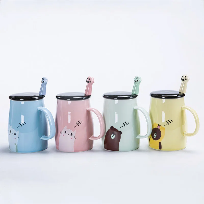 Cute animal design ceramic coffee mugs with spoon and lid 401-500ml kids gift mug, Same as picture or customized
Cute animal design ceramic coffee mugs with spoon and lid 401-500ml kids gift mug, Same as picture or customized