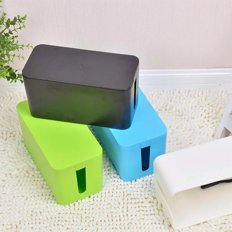 Cable protection box home safety wire organizer desk wire storage box, White black blue green
Cable protection box home safety wire organizer desk wire storage box, White black blue green