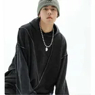 Stock Hoodie In Stock Men's Oversize Stitching Acid Wash Hoodie
