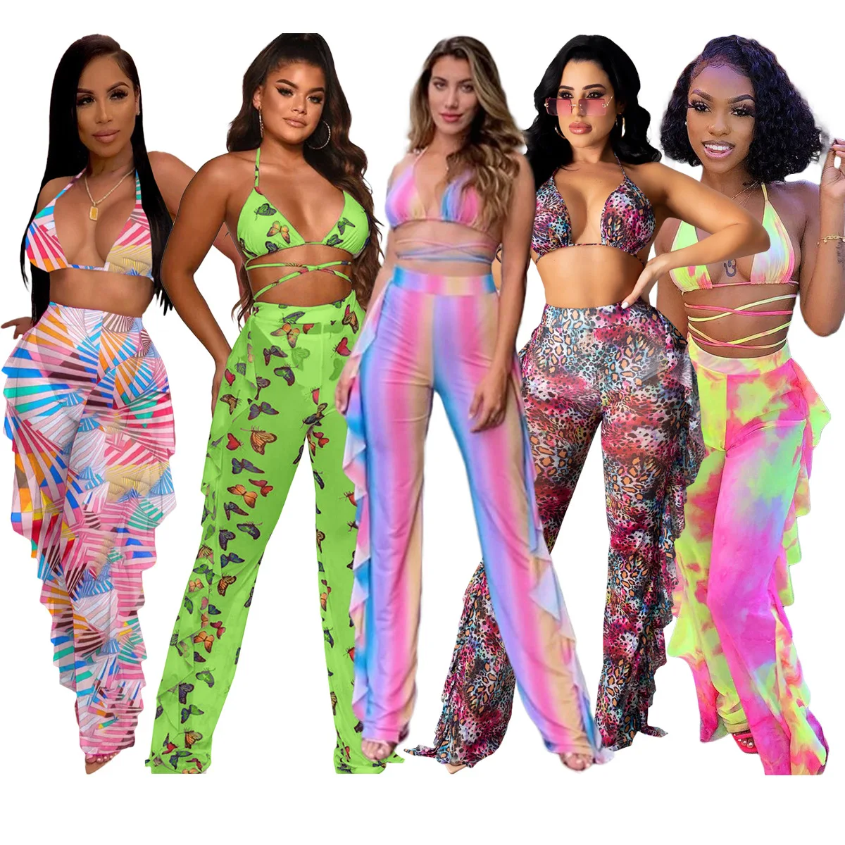 Wholesale Price Mature Women's Digital Print Transparent Mesh 3 Piece Bikini Set Swim Suit Swimwear Plus Size, Can do as your require
Wholesale Price Mature Women's Digital Print Transparent Mesh 3 Piece Bikini Set Swim Suit Swimwear Plus Size, Can do as your require