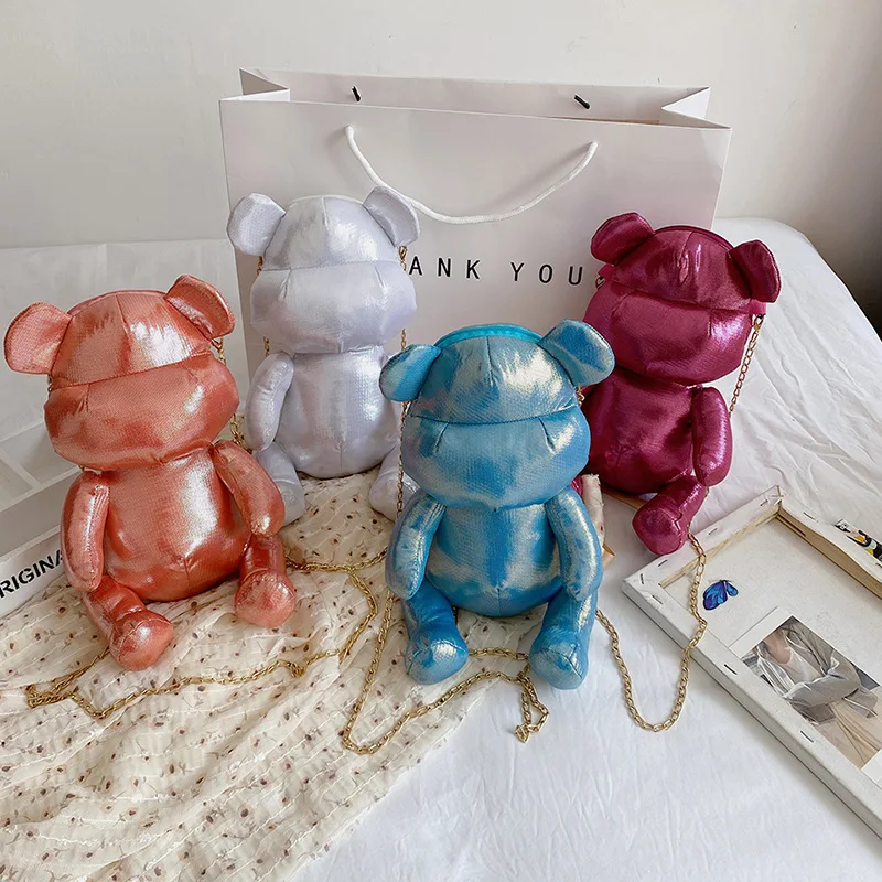 Women Cute Bear Kids Purses Bag Cartoon Chain Crossbody Bag Coin Girl Plush Doll Shoulder Bag PU Japan Style High Quality Single, As show
Women Cute Bear Kids Purses Bag Cartoon Chain Crossbody Bag Coin Girl Plush Doll Shoulder Bag PU Japan Style High Quality Single, As show