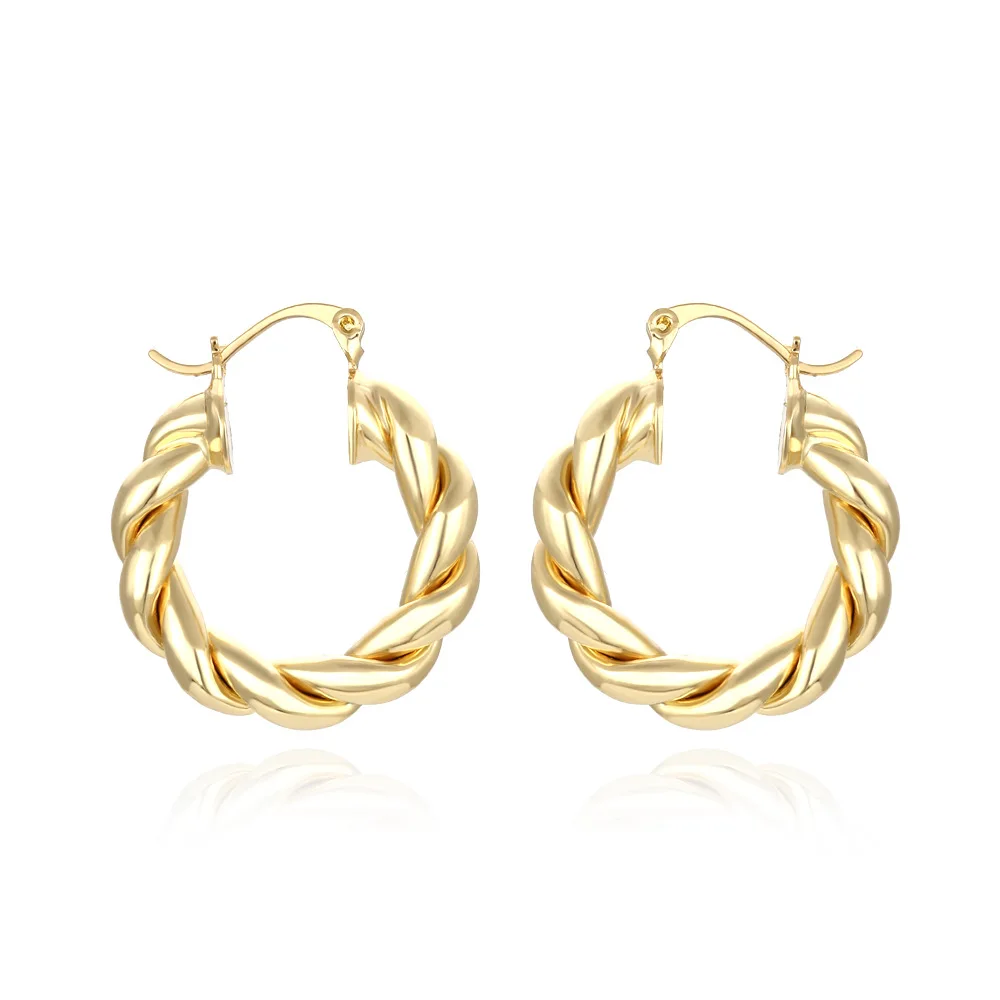 JUHU European and American creative twisted circle earrings simple metal earrings niche geometric earrings wholesale for women, Gold
JUHU European and American creative twisted circle earrings simple metal earrings niche geometric earrings wholesale for women, Gold