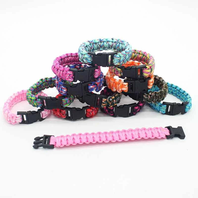 Outdoor life saving paracord bracelet hand-woven plastic Abs buckle designer bangles rope bracelet custom
Outdoor life saving paracord bracelet hand-woven plastic Abs buckle designer bangles rope bracelet custom