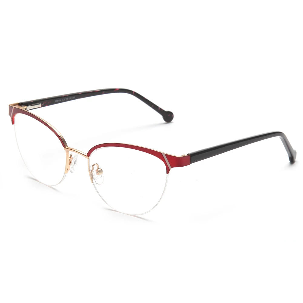 New Unisex Eyeglasses Vintage Fashion Spring Hinge Half Frame Metal Women's Men's Glasses Frame With Clear Lenses 
New Unisex Eyeglasses Vintage Fashion Spring Hinge Half Frame Metal Women's Men's Glasses Frame With Clear Lenses