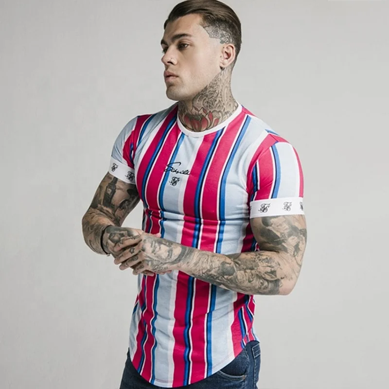 Summer SikSilk Male T Shirt Silk Silk Tshirt O-Neck Short Funny Mens striated Shirts T Shirts
Summer SikSilk Male T Shirt Silk Silk Tshirt O-Neck Short Funny Mens striated Shirts T Shirts